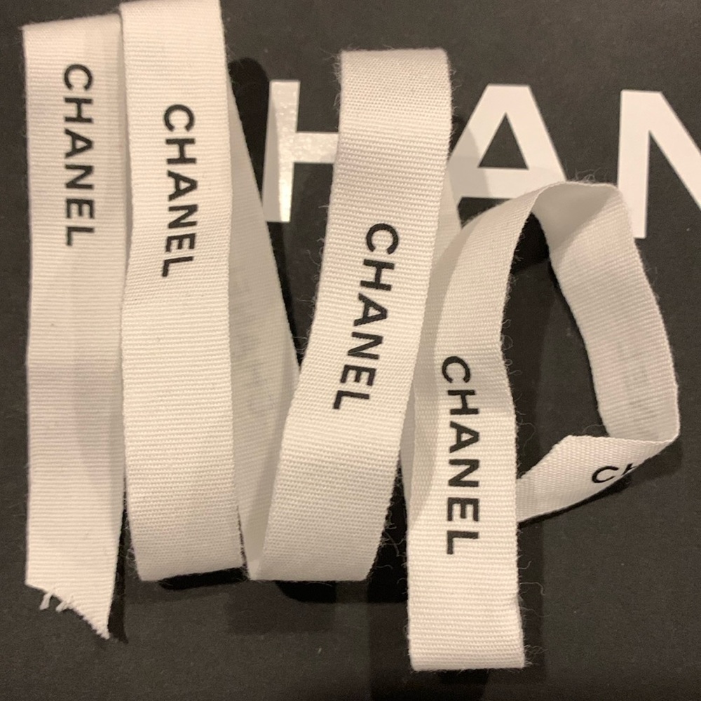 Chanel white ribbon